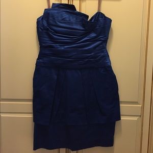 BCBG cobalt blue strapless dress size 8