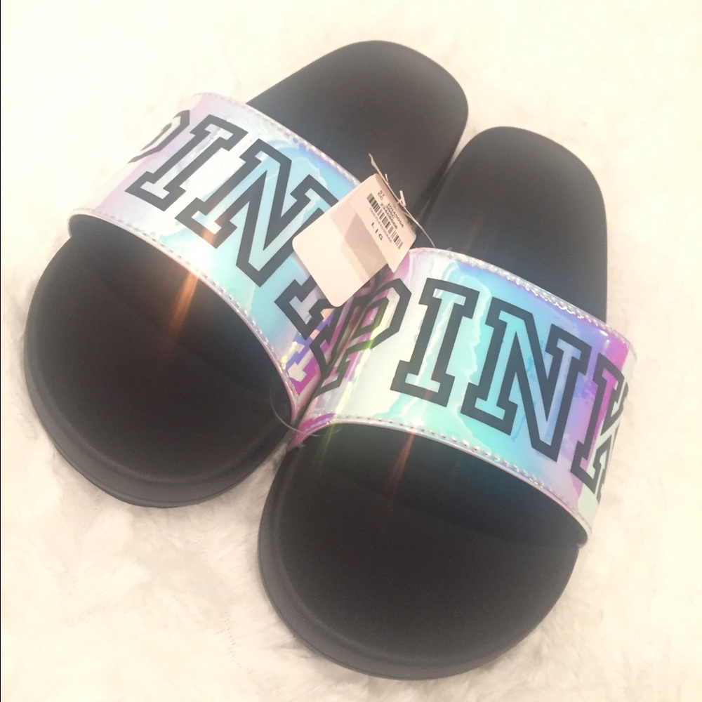 💎 PINK Iridescent Slides 💎 | Small (5-6)