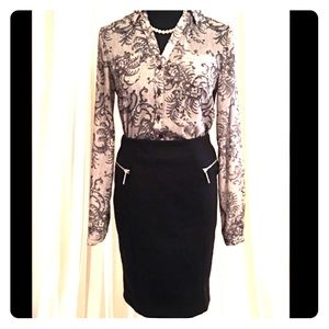 Black Michael Kors Pencil Skirt - Size 2