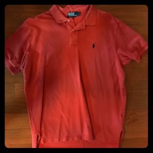 Men's polo by polo Ralph Lauren coral color size L