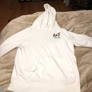 White Abercrombie and fitch hoodie