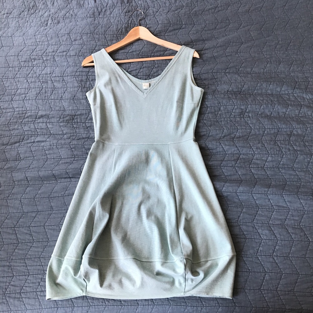 Light blue summer dress. COMFY! bottom bells