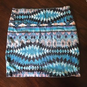 Charlotte Russe Aztec Mini Skirt