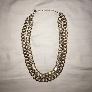 Gold double-chain necklace