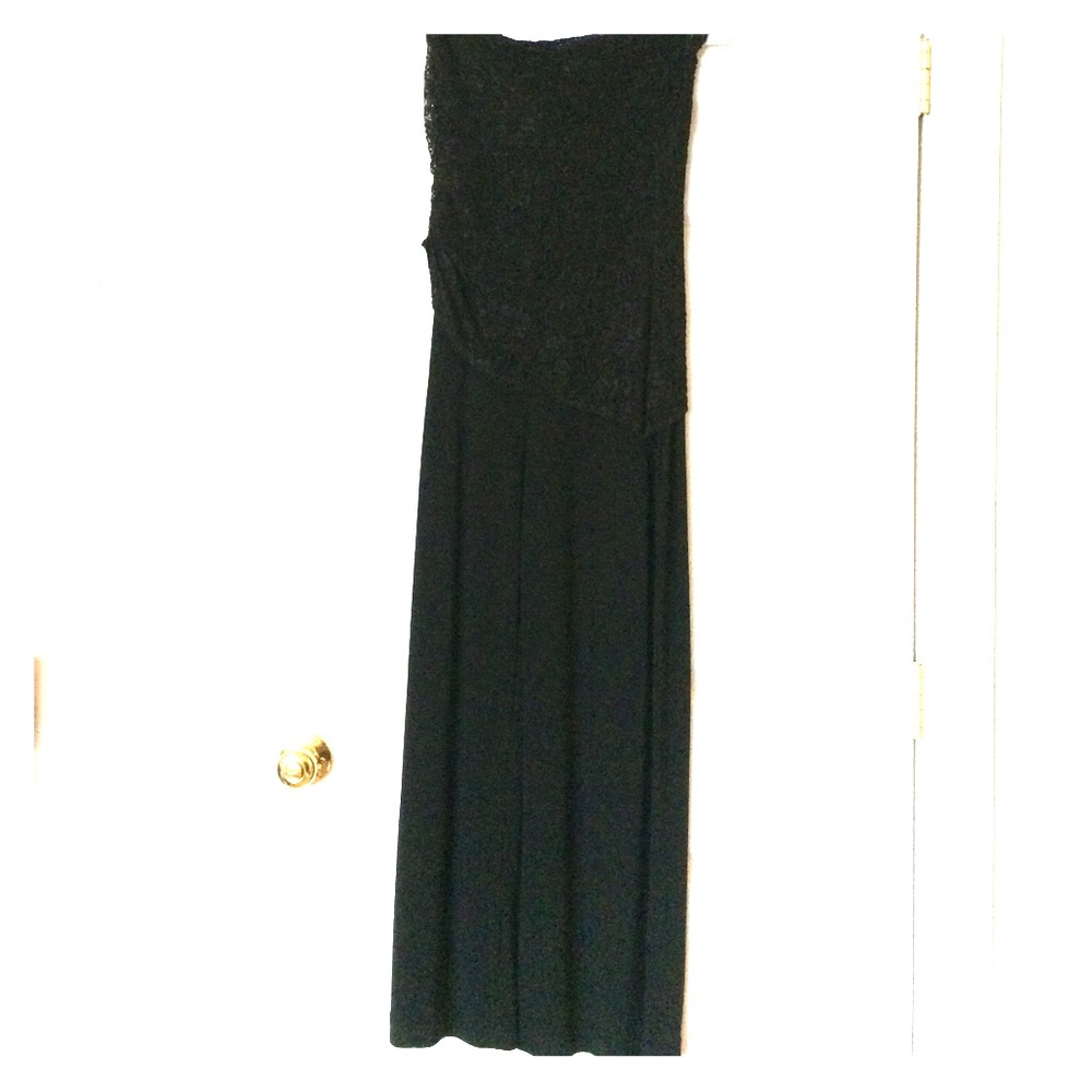 WHBM Strapless Black Dressy Jumpsuit