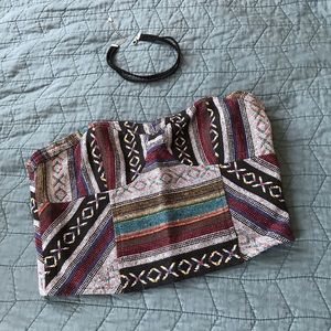 Embroidered crop top