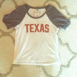 Victoria's Secret PINK! Texas Longhorns Crop Tee