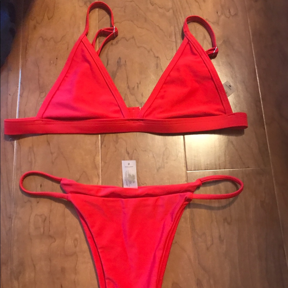Red bikini set