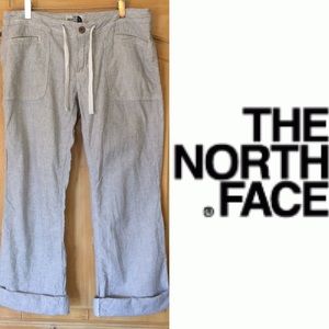 North Face navy and white pinstripe casual pants