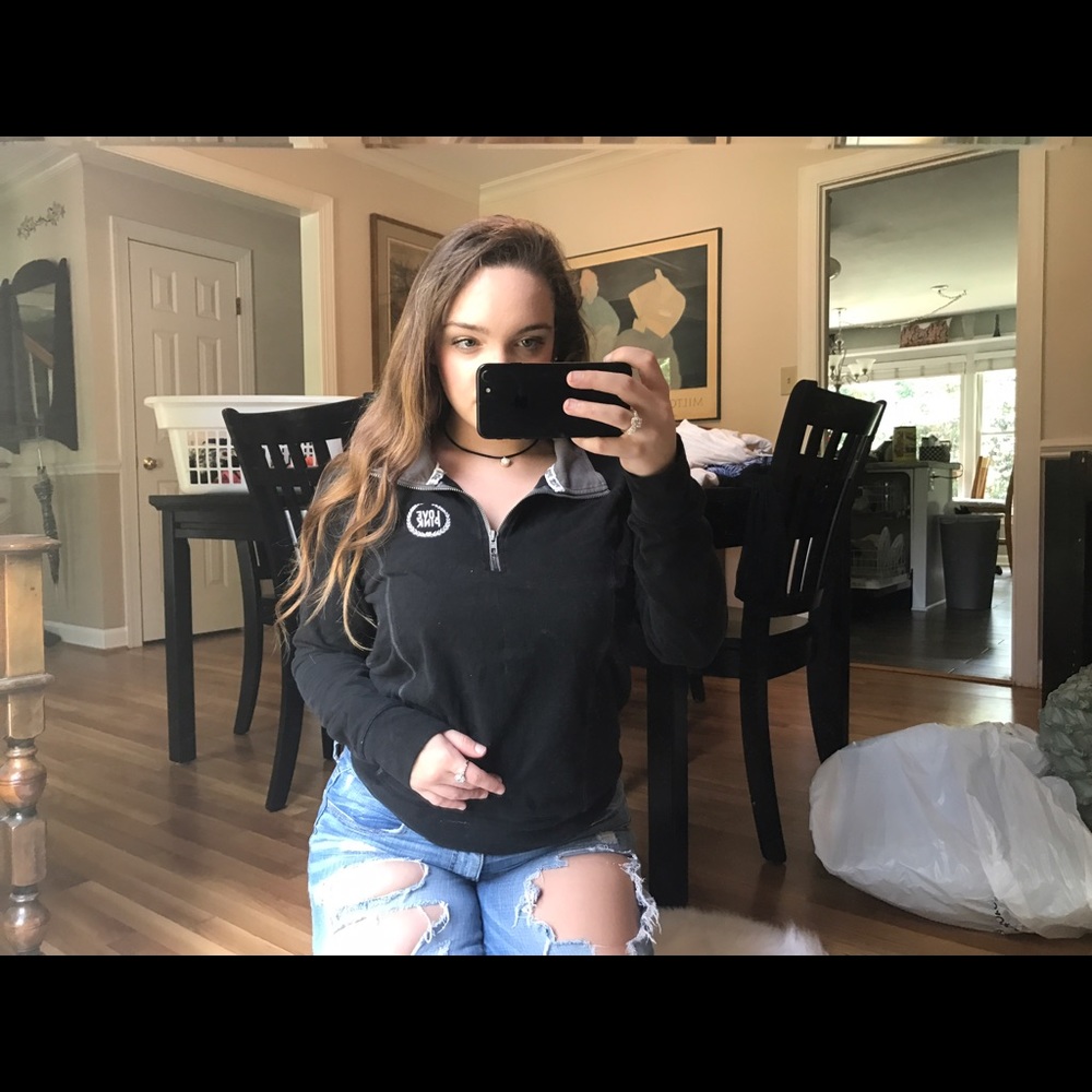 Pink Collared Sweatshirt