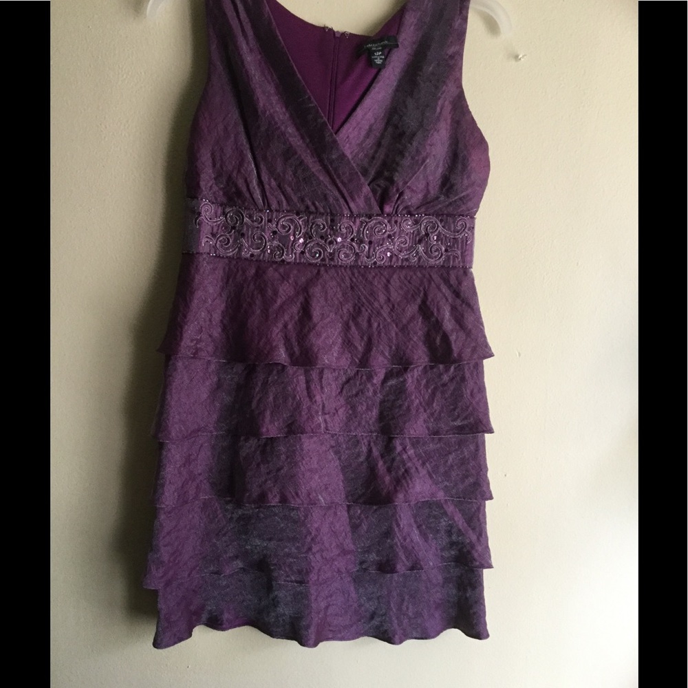 Purple cocktail women dress