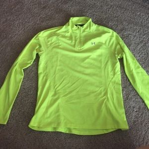 Neon Under Armour long sleeve t shirt. Size Large