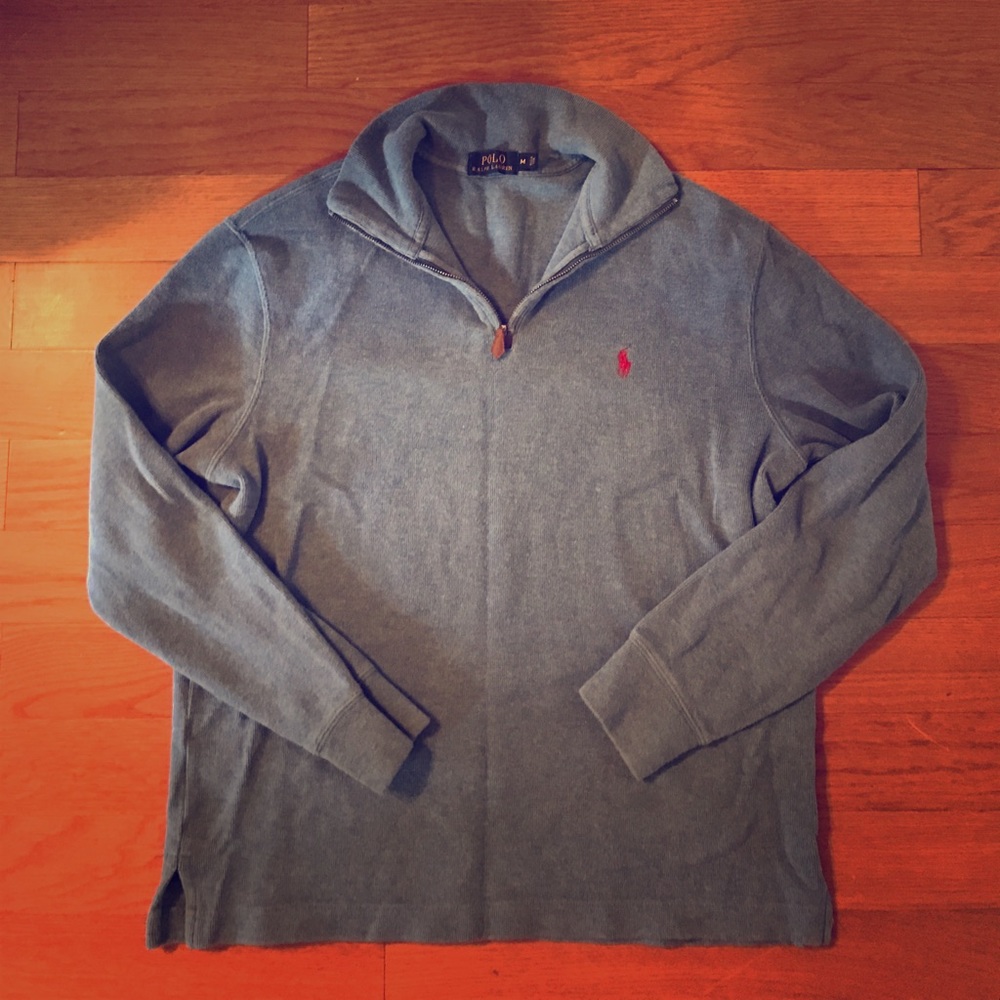 Men's pullover zip up sweater by polo Ralph Lauren