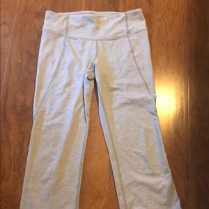 lululemon light gray crop flare leggings