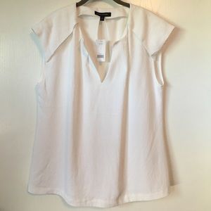 White Spit-Neck Top