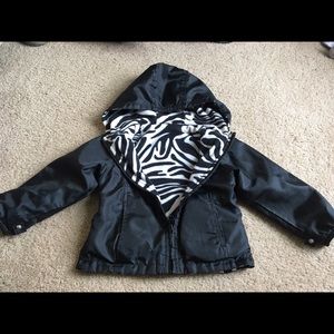 Black fleece lined Toddler Girl Jacket