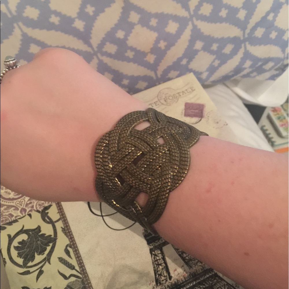 Bronze woven cuff