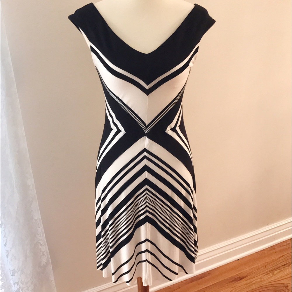 BAILEY 44 Black and White Jersey Dress