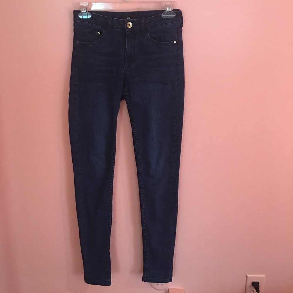 H&M Skinny High Rise Blue Denim Jeans
