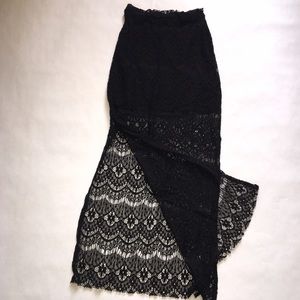 SOLD | Eyelash Lace Maxi Skirt
