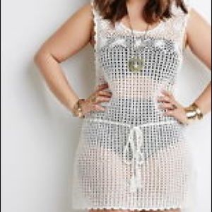 Casual Crochet bathing suit cover up