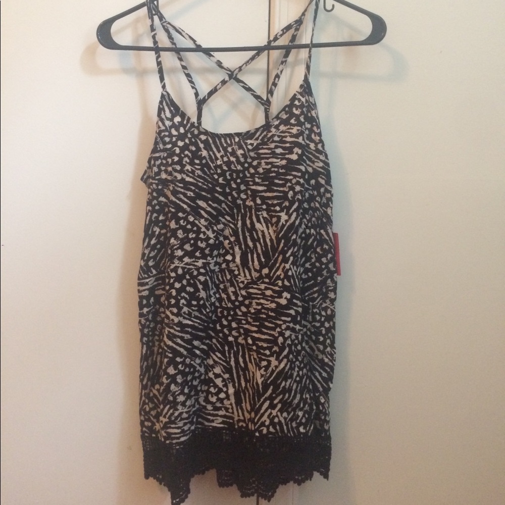 Black and white tank top