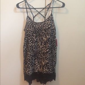 Black and white tank top