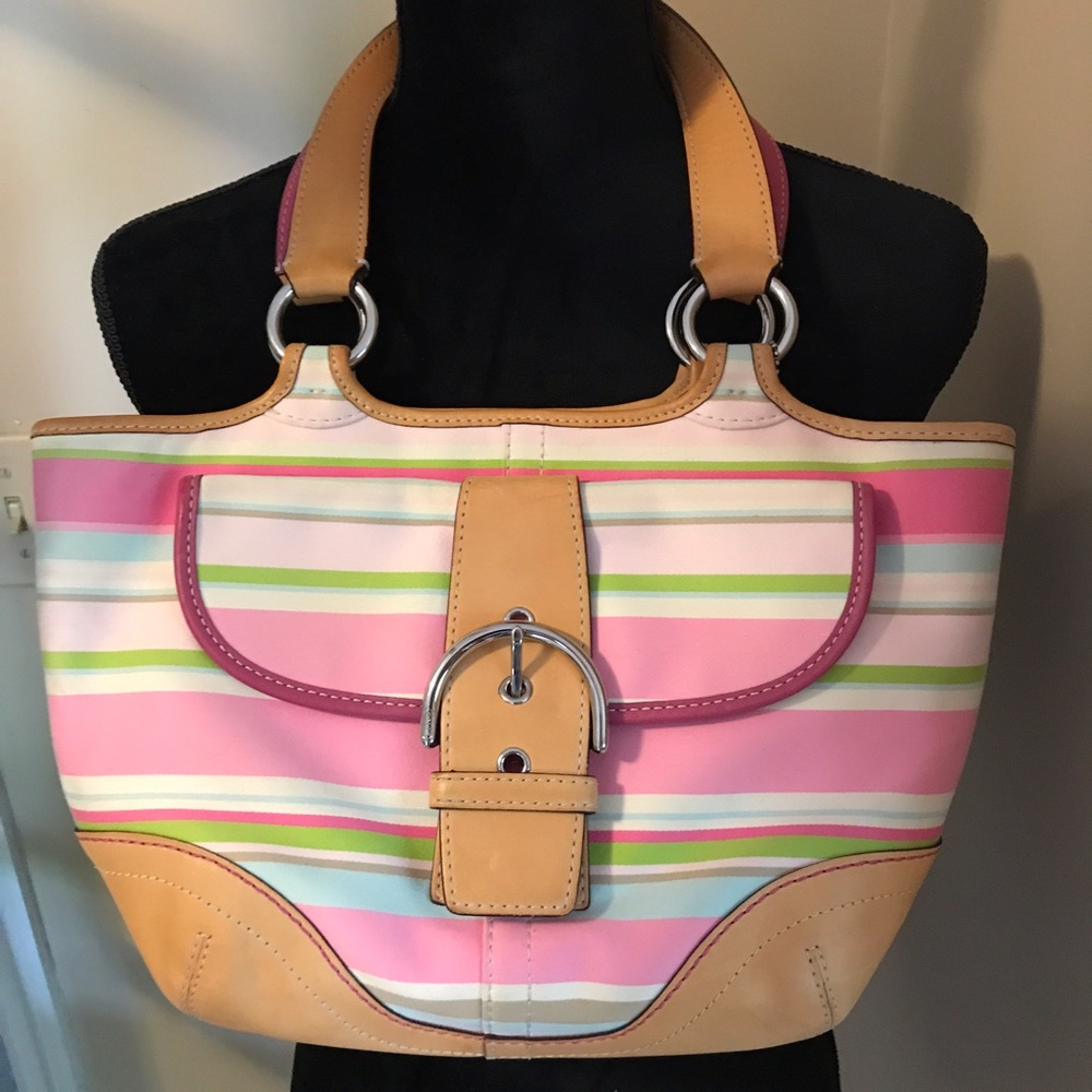 Authentic Coach Hampton Purse Shoulder Tote