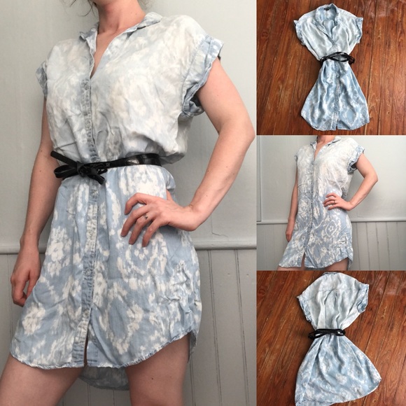 Chelsea & Theodore Dresses & Skirts - 🎀Faded Denim Print Tunic/Dress sz L🎀