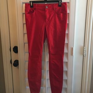 Red stretch jeans from Loft, 6