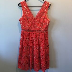 red lace dress
