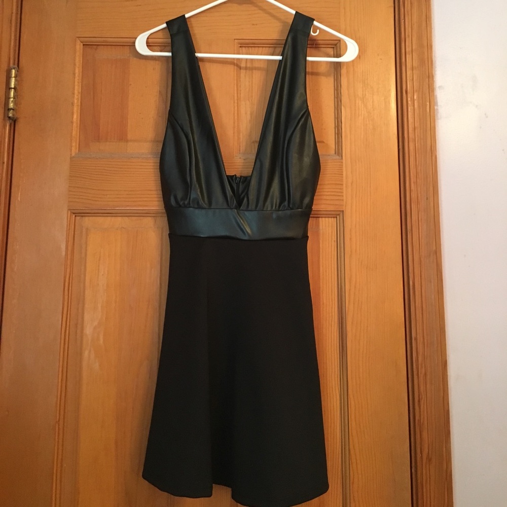 Deep v-neck mini dress