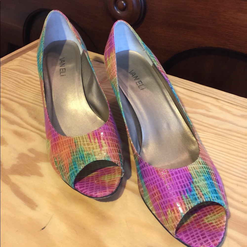 Vaneli multi leather wedges