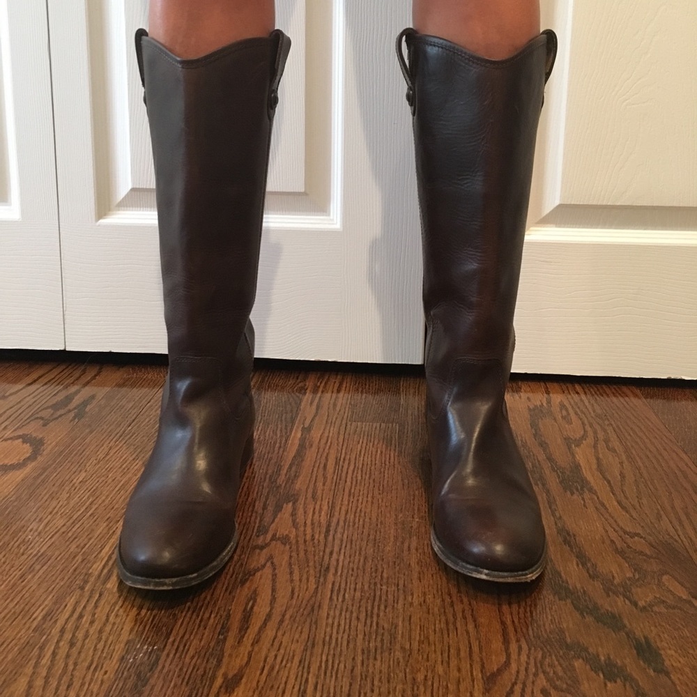 Dark brown Frye boots