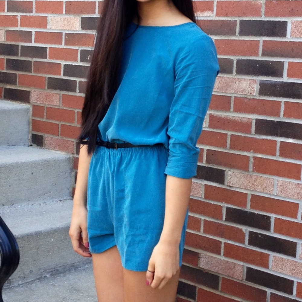 Forever 21 blue romper