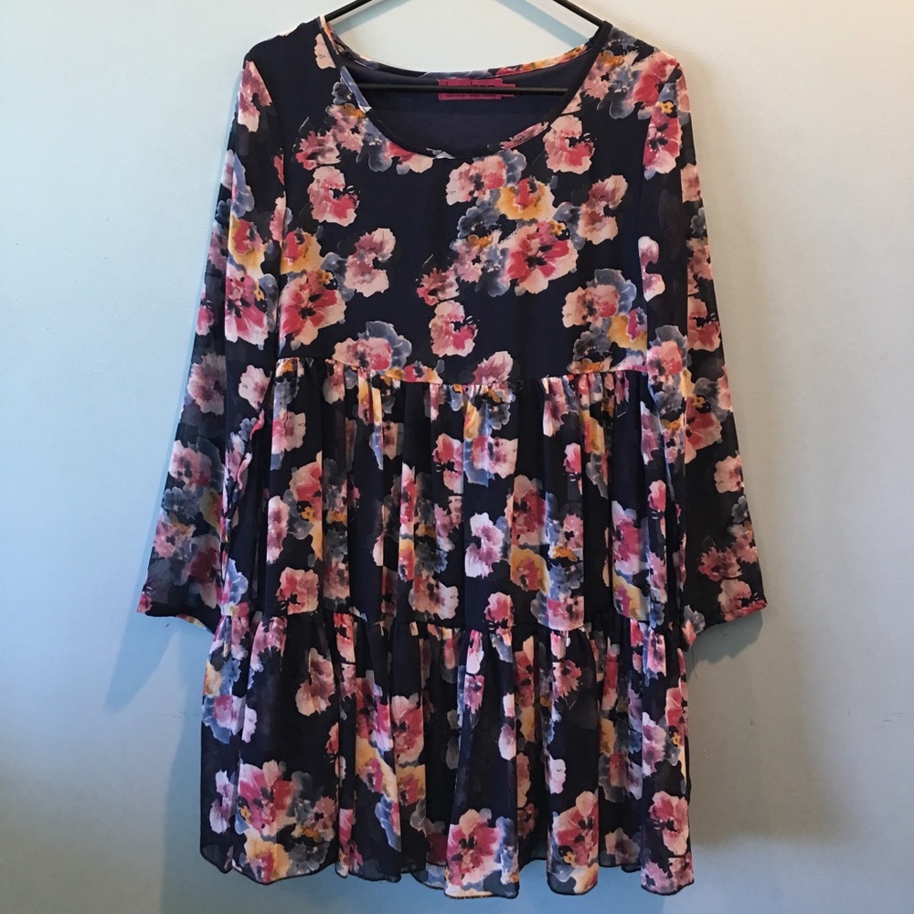 long sleeve floral dress