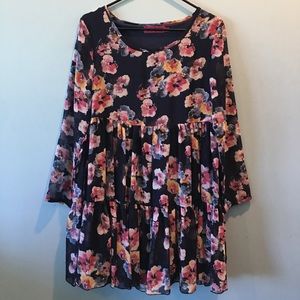 long sleeve floral dress
