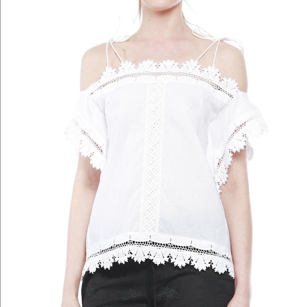 Walter Baker White Gorgina Cold shoulder top