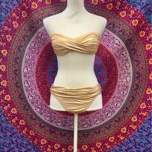 La Blanca Strapless Gold Bikini