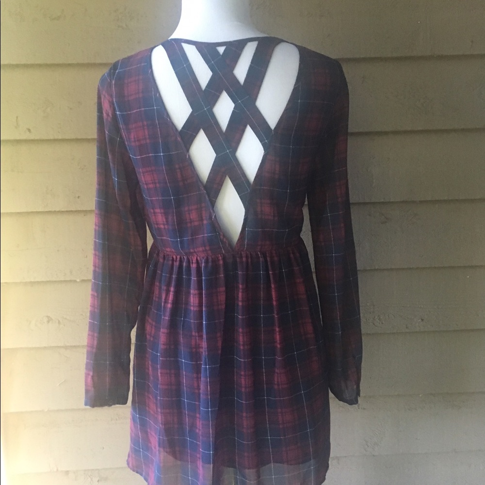 H&M Plaid Babydoll Tunic