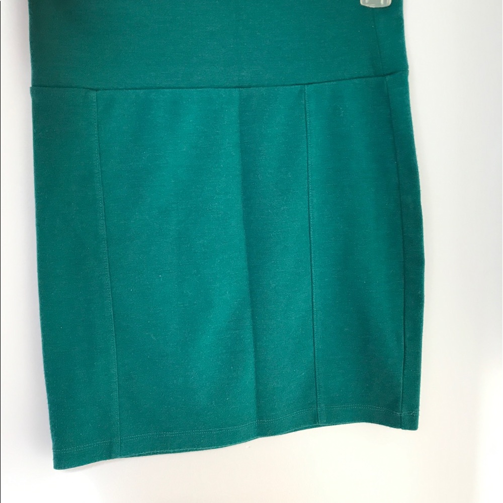 Turquoise pencil skirt