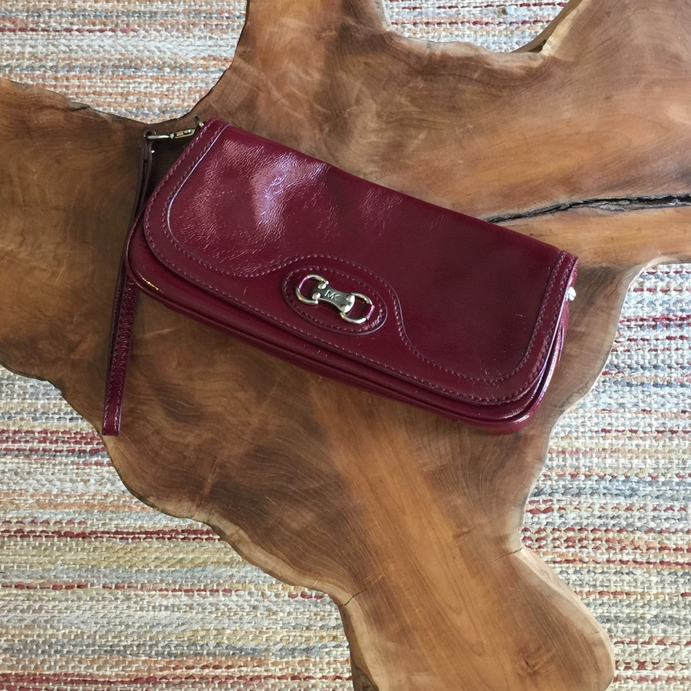 Michael Kors Burgundy Clutch