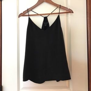 Size 8 J.Crew Black 100% Silk Tank