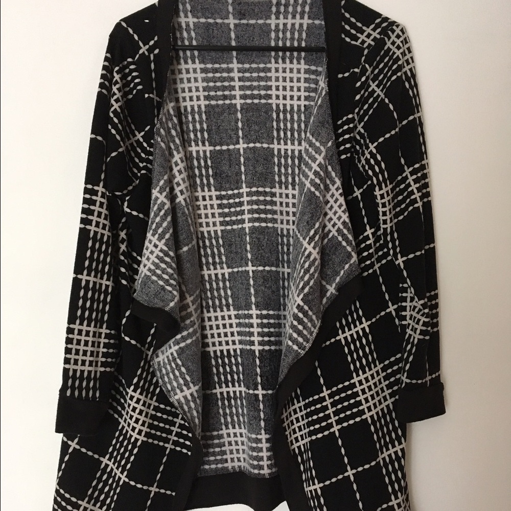 Black and white cardigan