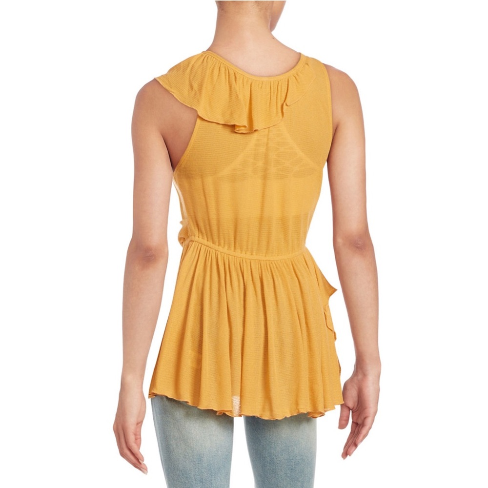 Free People Float Away Ruffled Tank Top Blouse - Picture 6 of 6