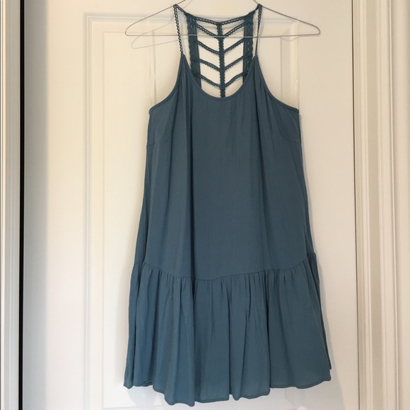Blue Sundress with Cool Back Straps - Picture 1 of 3