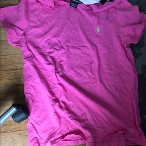 Hot pink Ralph Lauren shirt