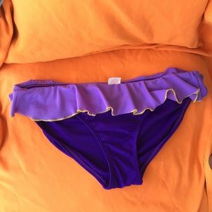Swimsuit bottom bathing suit bikini Purple Ruffle