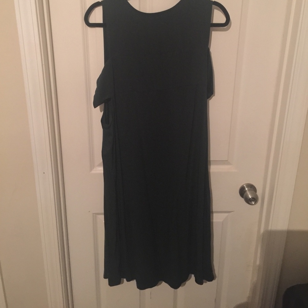 Dark Green dress with cut outs