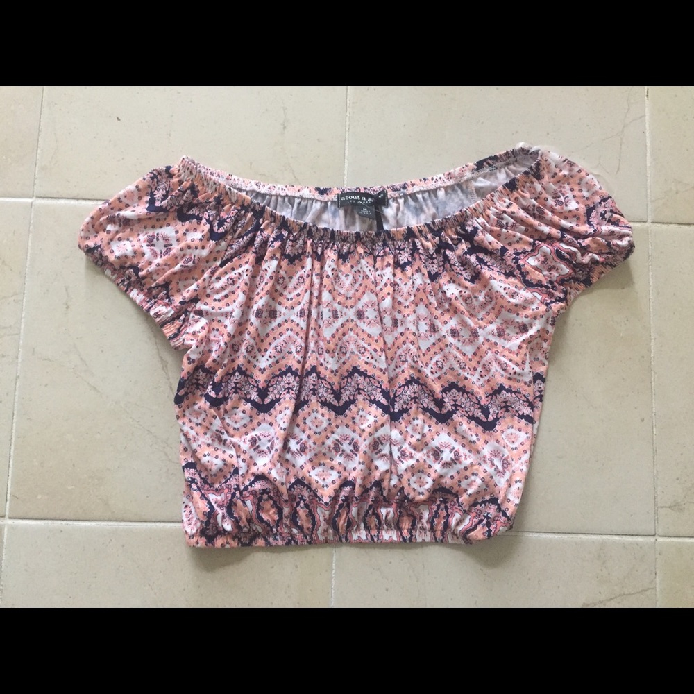 Off the shoulder crop top